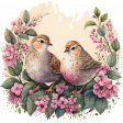 Pair of Doves Paint Element