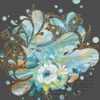 Aqua Floral Splash