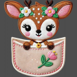 Applique Deer in Pocket