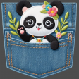 Applique Panda in Pocket