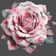Pink Floral Print Fabric Rose