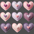 Pastel Puffy Hearts 03