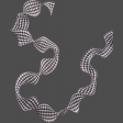 Black & White Crinkled Ribbon