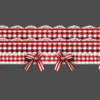 Red Gingham Ribbon W?/Bows