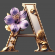 Alphabet Gold "A" 04