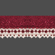 Lace, Pearls Maroon Border