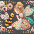 Fairy n Bee Quilted Overlay