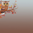 Autumn Paper with Owl