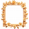 Wood Frame with Carved Flowers 02