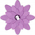 Flowerpop Purple Wooden Flower 1