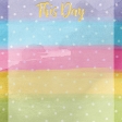Raindrops and Rainbows Watercolor Fantasy This Day Journal Card 4x4