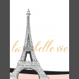Frenchy Eiffel Tower Journal Card 3x4