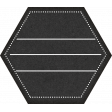 Delightful Days Black Hexagon Tag