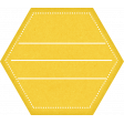 Delightful Days Yellow Hexagon Tag