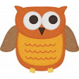 Sweet Autumn Orange Owl Sticker Alt