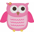 Sweet Autumn Pink Owl Sticker Alt
