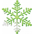 Baking Days Lime Green Snowflake
