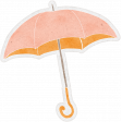 Rainy Days Sticker Umbrella Orange