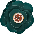 Wild Horses Dark Green Flower 2