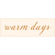 Summer Medley Element Word Art Warm Days