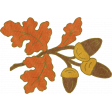 Goldenrod & Pumpkins Acorns Sticker