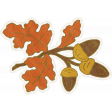 Goldenrod & Pumpkins Acorns Sticker Alternate