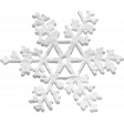 Cranberry White Wood Snowflake