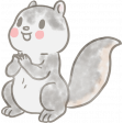 Baby Dear Element Woodland Squirrel Print