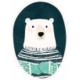 Flurries Polar Bear Portrait Sticker 2