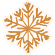 Flurries Gold Snowflake Sticker