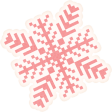 Flurries Pink Snowflake Sticker