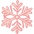 Flurries Pink and Cream Snowflake 