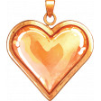 Orange Blossom Heart Charm