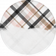 Orange Blossom Extras Plaid Round Sticker