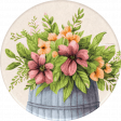 Lovely Garden Flowers Round Sticker