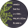 Lovely Garden Words Round Sticker