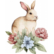 Lovely Garden Mini Bunny and Flowers