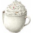 Coffee And Donuts Element Coffee Cup Whipped Cream Sticker