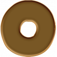 Coffee And Donuts Extra Enamel Brown Donut 