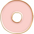 Coffee And Donuts Extra Enamel Pink Donut