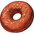 Coffee & Donuts Donut 08 Vintage Sticker