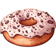 Coffee & Donuts Donut 09 Vintage Sticker