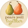 Perfect Pear Together Round Sticker 01