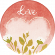 Perfect Pear Love Round Sticker 05