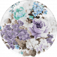 Vintage Blooms Floral Round Sticker 02