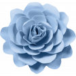 Vintage Blooms Element Blue Flower 2