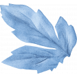 Vintage Blooms Element Blue Leaf