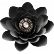 Vintage Blooms Black Flower