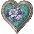 Vintage Blooms Sticker 01 Rose Heart