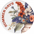 Country Days Element round sticker flowers